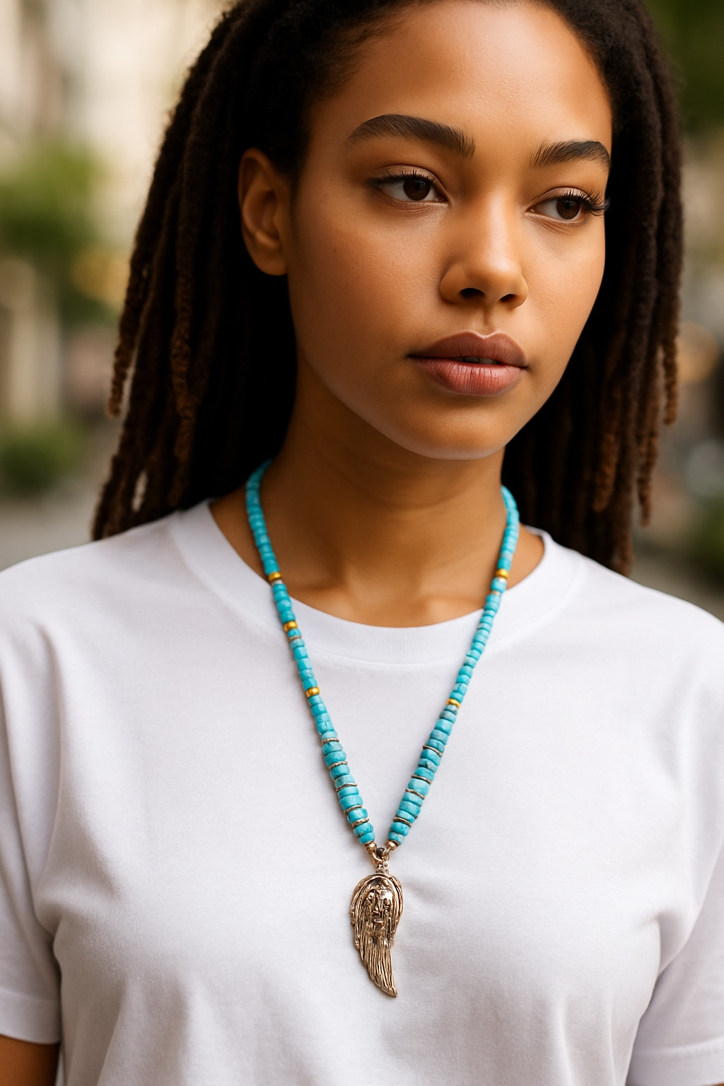 ‘ANGEL WING TURQUOISE NECKLACE’