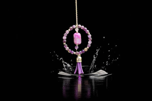 Amethyst Rearview Mirror Car Charm